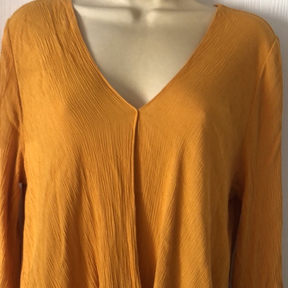 Woman’s Vision 155 fall mustard color blouse - Picture 12 of 13